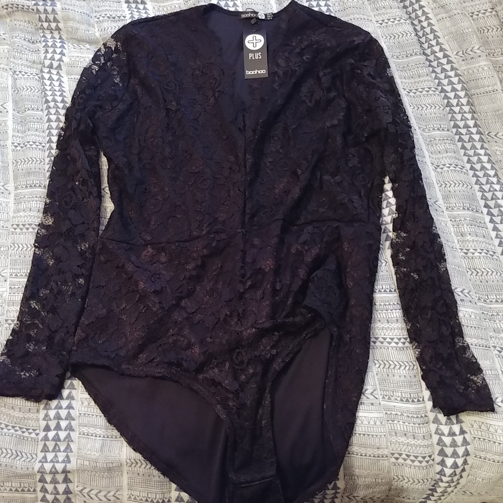 Black lace bodysuit
